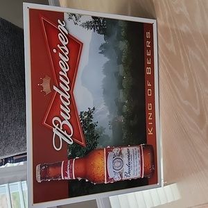 Budweiser metal sign